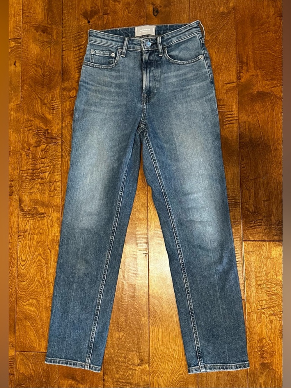 Everlane Women's Straight Leg Jeans - Medium Blue